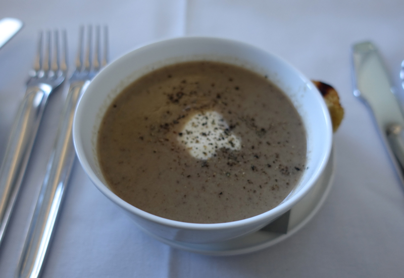 Porcini Mushroom Soup, Qantas First Class A380 Review