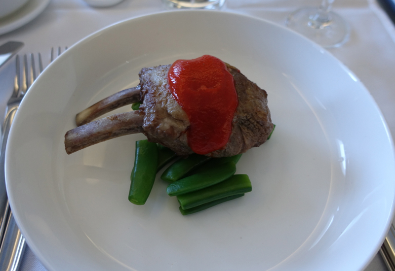 Rockpool Bar & Grill Roast Lamb, Qantas First Class A380 Review