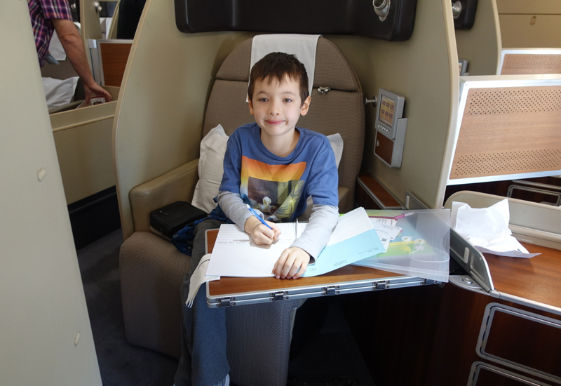 Review: Qantas First Class A380 London to Dubai: Seat 3A