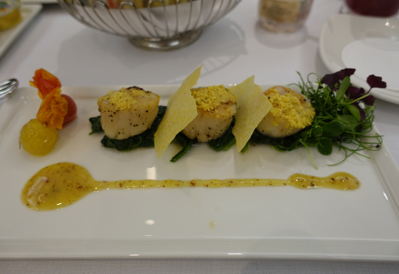 Scallops, Emirates First Class Lounge Dubai Review