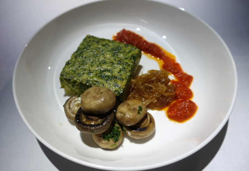 Spinach Frittata, Qantas A380 First Class Review, Dubai to Melbourne