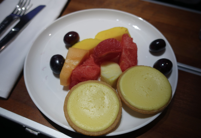 Passion Fruit Tart, Qantas First Class Review, A380 