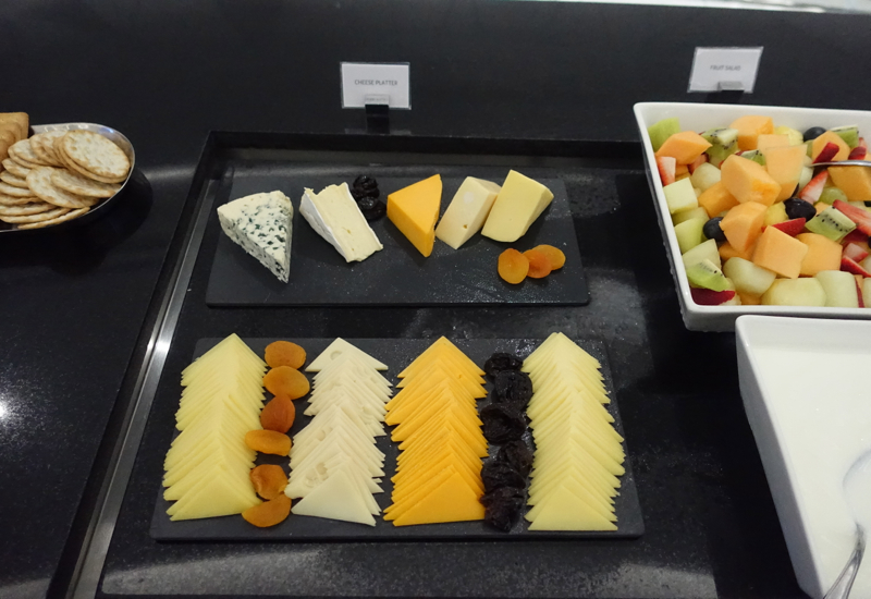 Cheese and Fruit, Etihad Business Class Lounge, Abu Dhabi