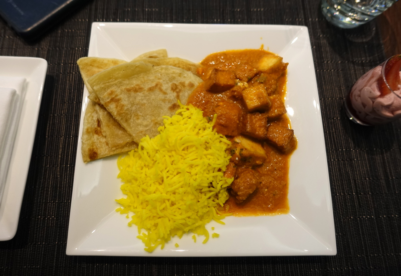 Tofu Masala, Etihad Business Class Lounge Abu Dhabi Review