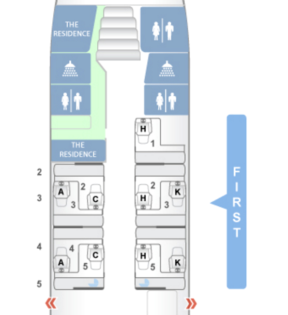 Etihad First Class Apartment Seat Map