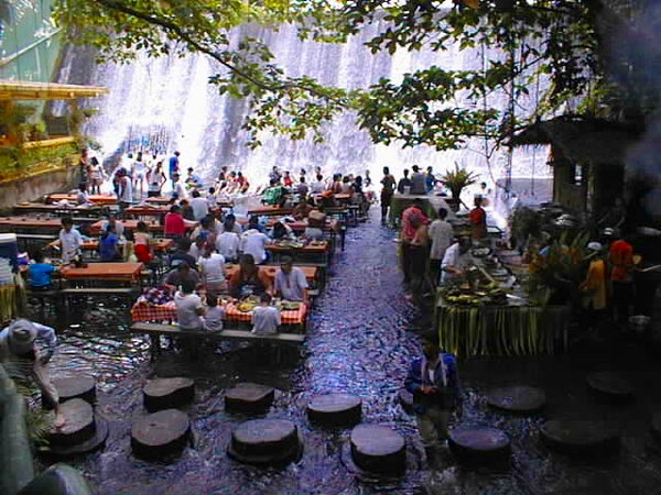 Dining by the Waterfall, Villa Escudero, Quezon