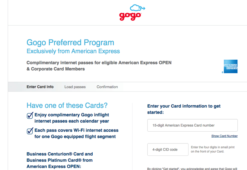 Free Gogo WiFi Passes with AMEX Business Platinum and AMEX Centurion Card