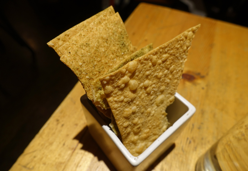 Amali NYC Restaurant Review: Hot Bread Kitchen Crackers with Za'atar