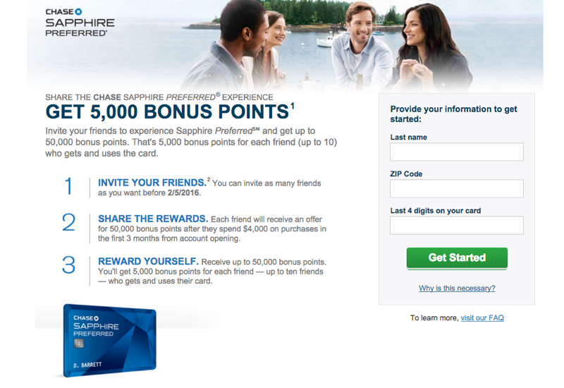 Chase Refer a Friend 2016: Earn Up to 50K Bonus Ultimate Rewards Points