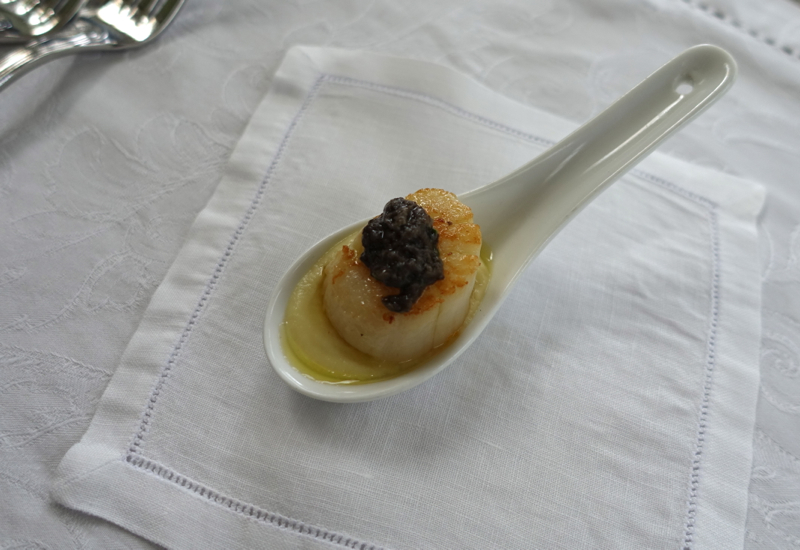 Scallop Amuse Bouche, Otahuna Dining Review