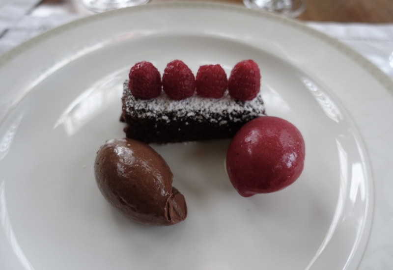 Chocolate Torte Dessert, Otahuna Lodge Dining Review
