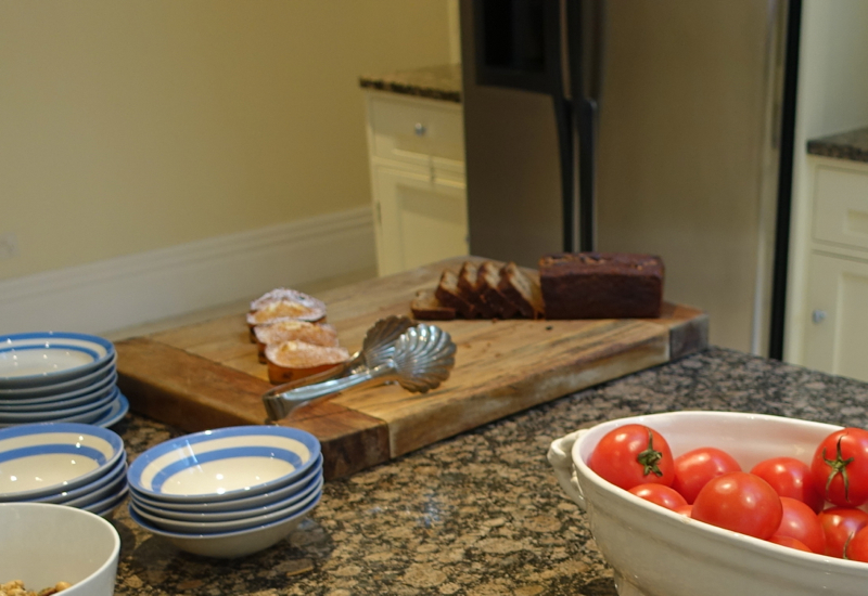 Almond Blueberry Pastries and Banana Bread, Otahuna