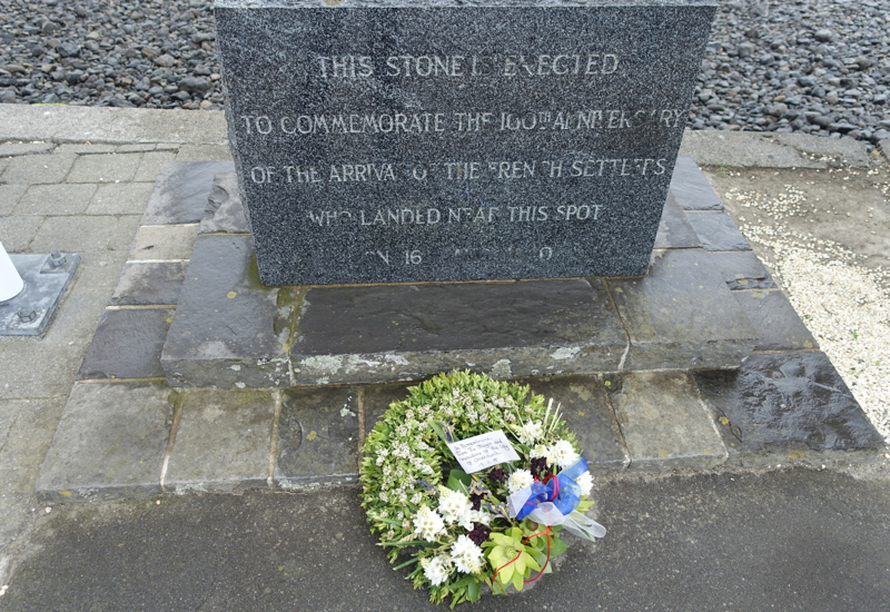 Memorial to Akaroa's Early French Settlers