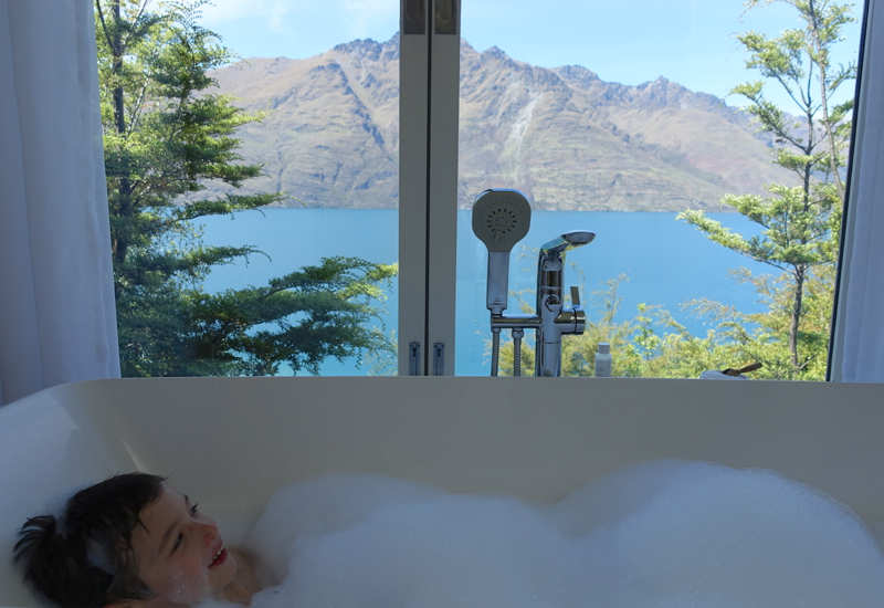 View of Lake from Bath, Deluxe Suite, Matakauri Lodge Review