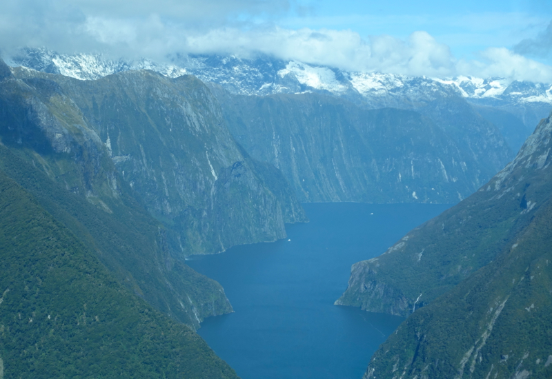 Aerial View of Glacial Lakes on Return from Milford Sound