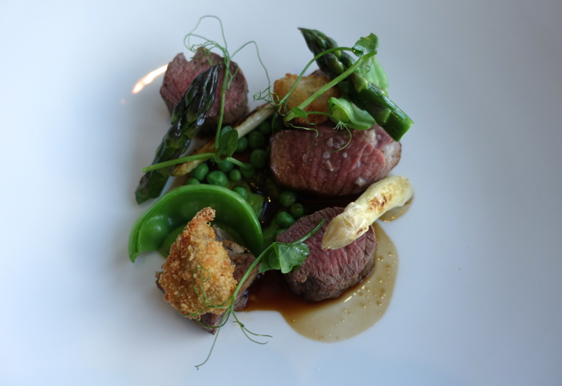 Lamb Loin with Peas, Matakauri Lodge Dinner Review, New Zealand