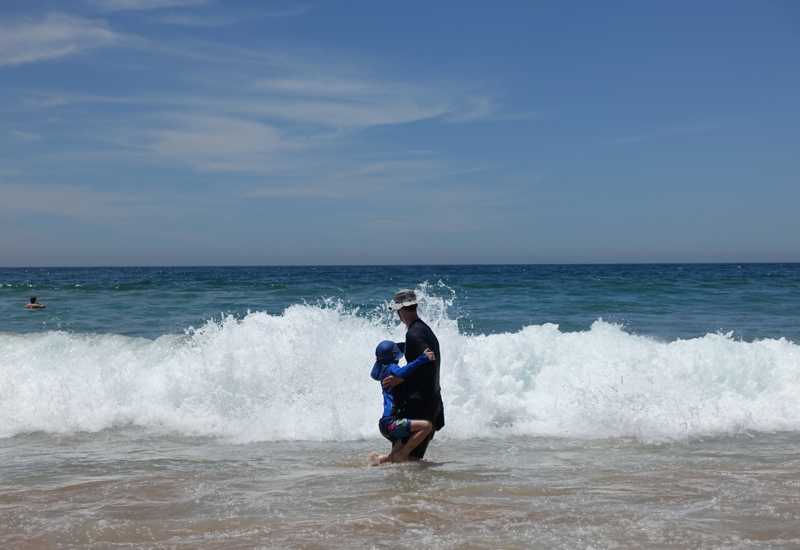 Jumping the Waves at Palm Beach, Australia