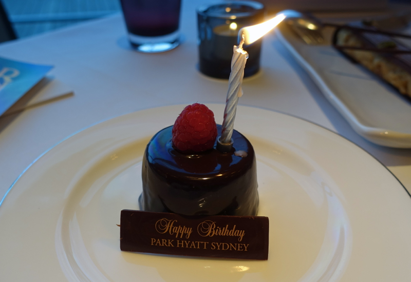 Park Hyatt Sydney Happy Birthday Cake