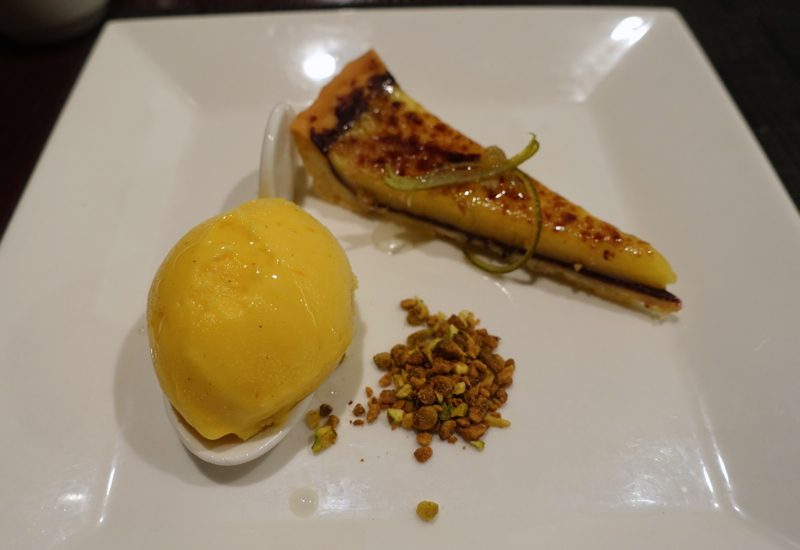 Caramelized Lemon Tart Dessert, Etihad Lounge Sydney Review