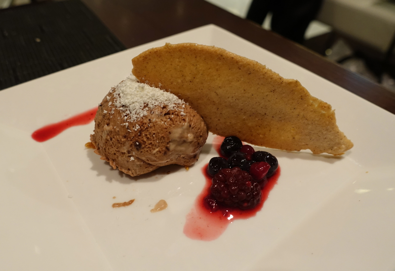 Dark Chocolate Mousse Dessert, Etihad Lounge Sydney Review