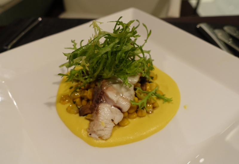 Grilled Barramundi, Etihad Lounge Sydney Review