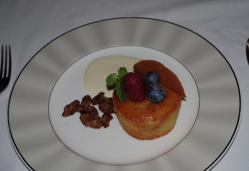 Almond and Orange Flourless Pudding Dessert, Etihad First Apartment Review