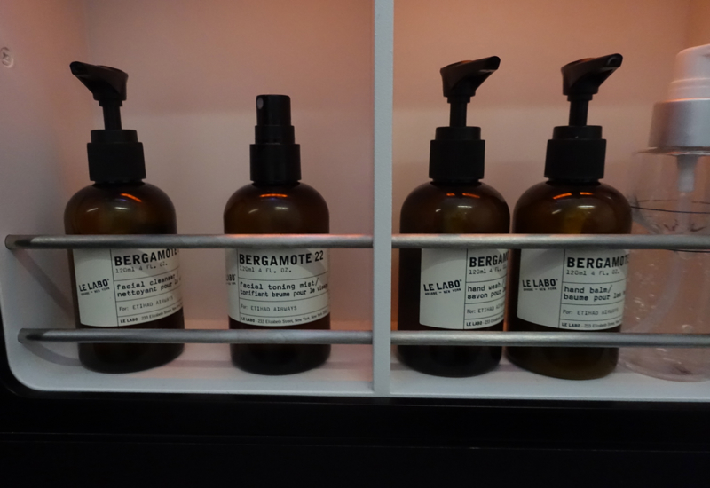 Review: Etihad A380 First Apartment - Le Labo Bergamote 22 Bath Products