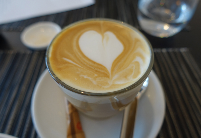Cappuccino, Qantas First Class Lounge Sydney Review
