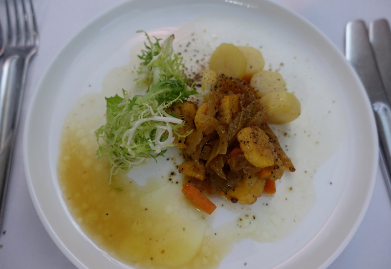 Scallop Escabeche, Qantas A380 First Class Review