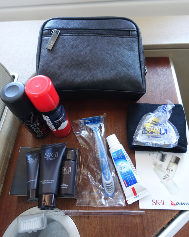 Qantas First Class SKII Amenity Kit Review