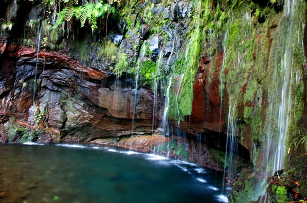 25 Fontes Waterfall, Madeira, Portugal