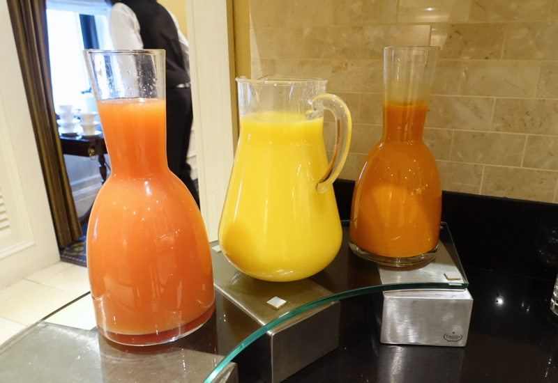 Juices, Fairmont Copley Plaza Gold Level Club Lounge Review