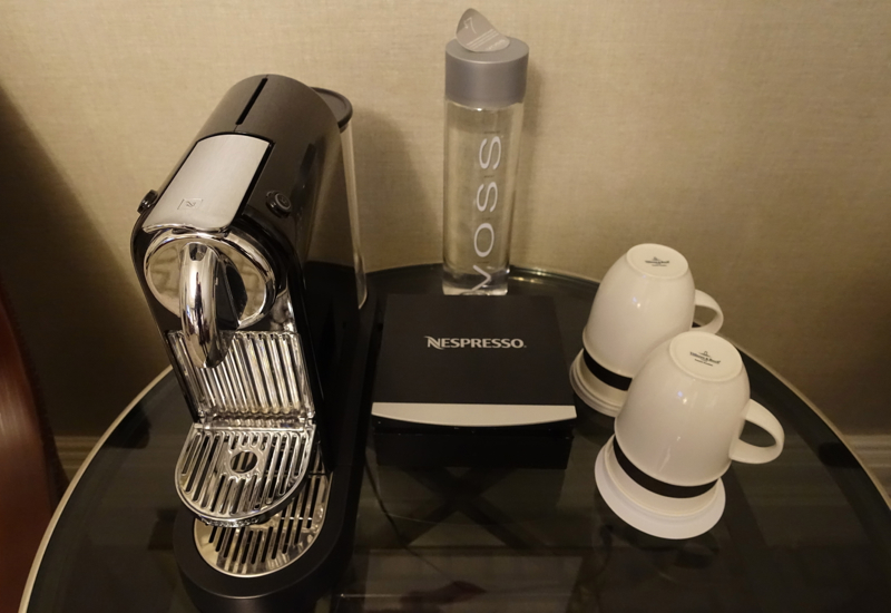 Nespresso Machine, Signature Gold King Room, Fairmont Copley Plaza Review