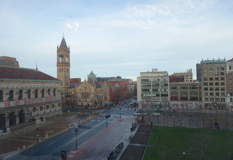 View from Gold Signature Room, Fairmont Copley Plaza Review