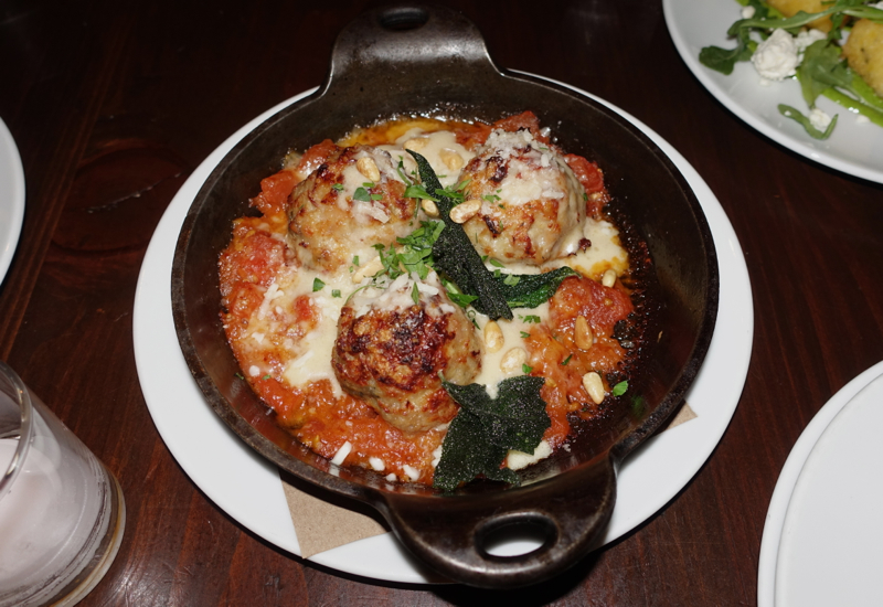 Chicken Meatballs, Trade Restaurant Boston Review