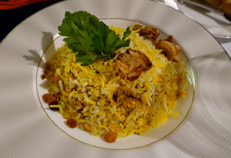 Lamb Biryani, Etihad First Class Apartment A380 Review