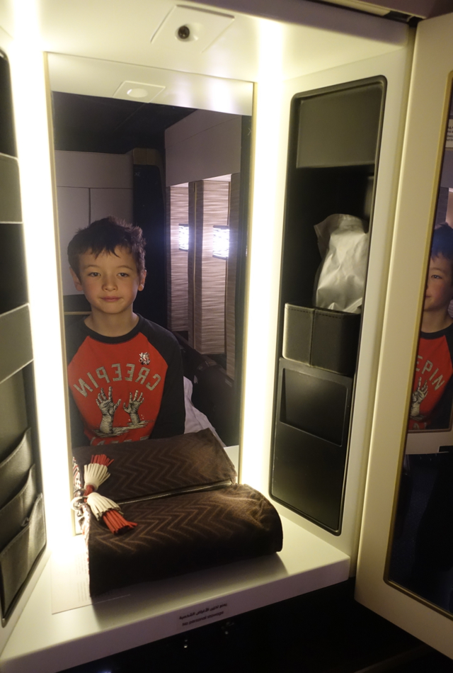Etihad First Class Apartment Vanity with Lighted Mirror