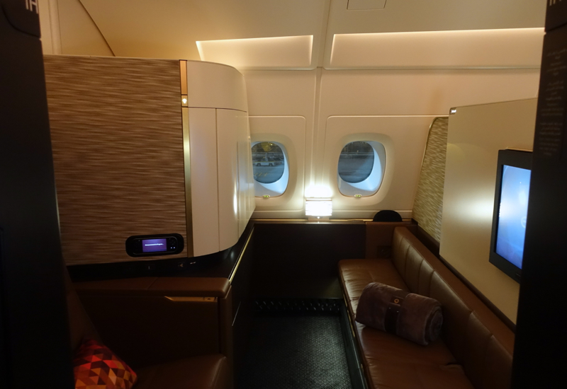 Etihad Apartment 1H is a Rear Facing Seat by the Aisle