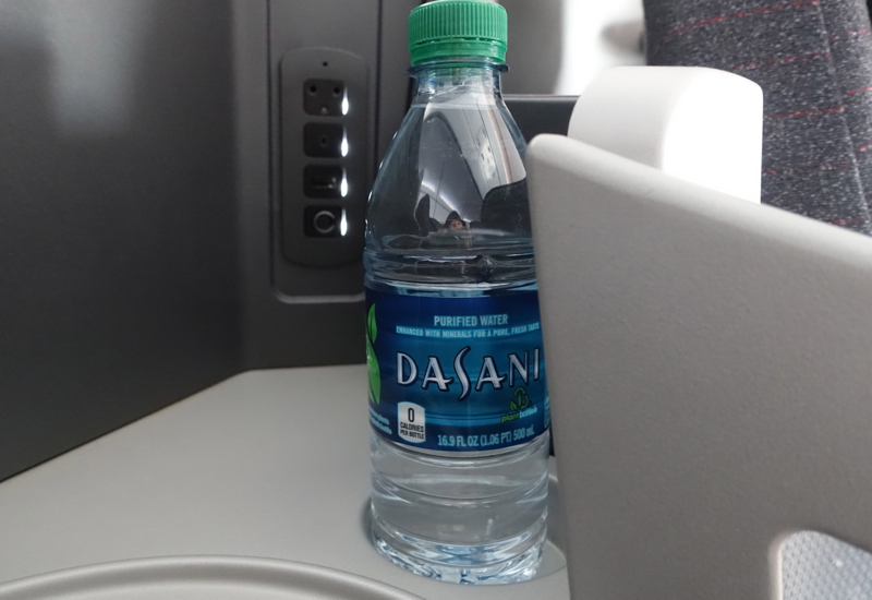 Bottled Water, American A321 Business Class Review
