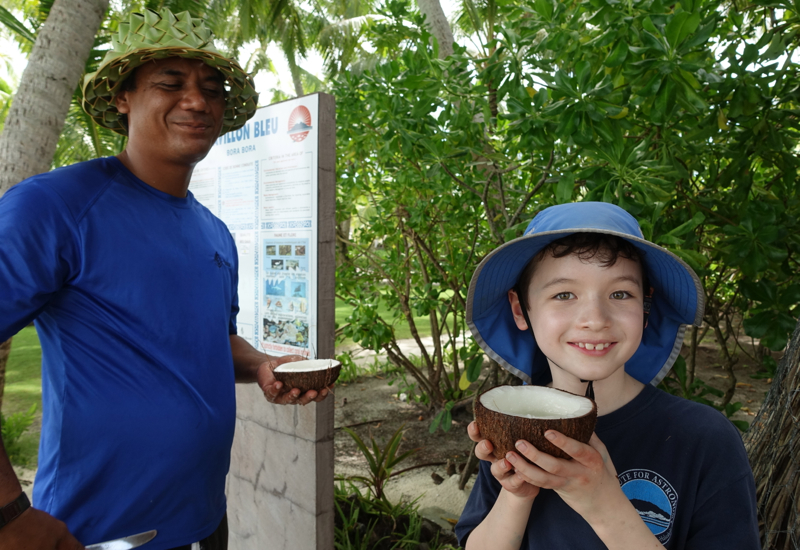 Opening a Fresh Coconut