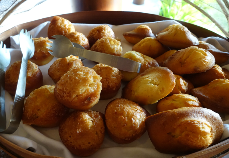 Fresh Madeleines and Financiers at Breakfast