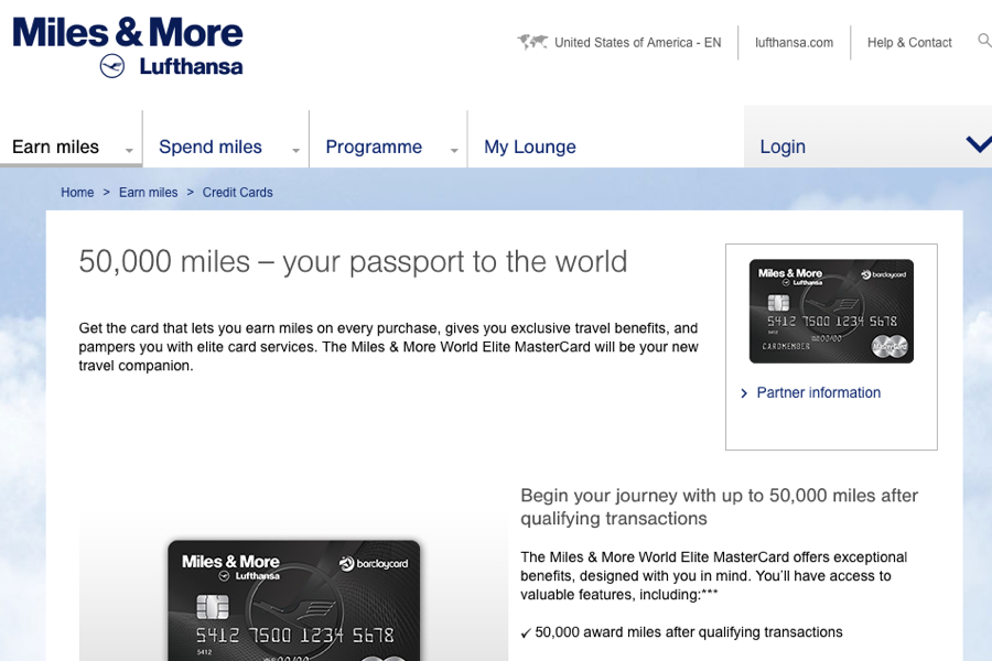 50K Lufthansa Miles & More Signup Bonus Offer