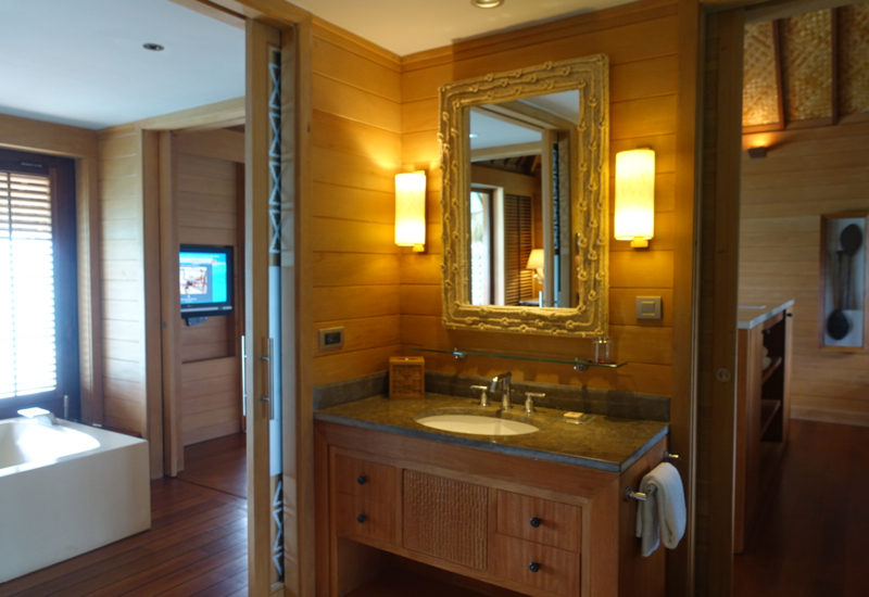 One of the Two His and Hers Sinks, Four Seasons Bora Bora Review