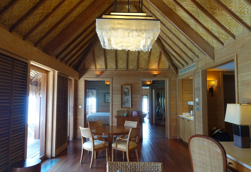 Dining Area, Otemanu Overwater Bungalow Suite with Plunge Pool, Four Seasons Bora Bora Review