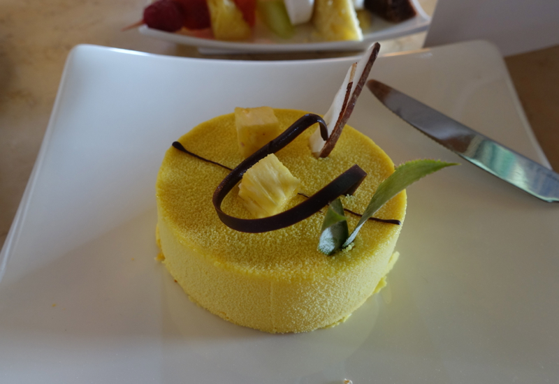 Passion Fruit Mousse Cake Anniversary Amenity, Four Seasons Bora Bora