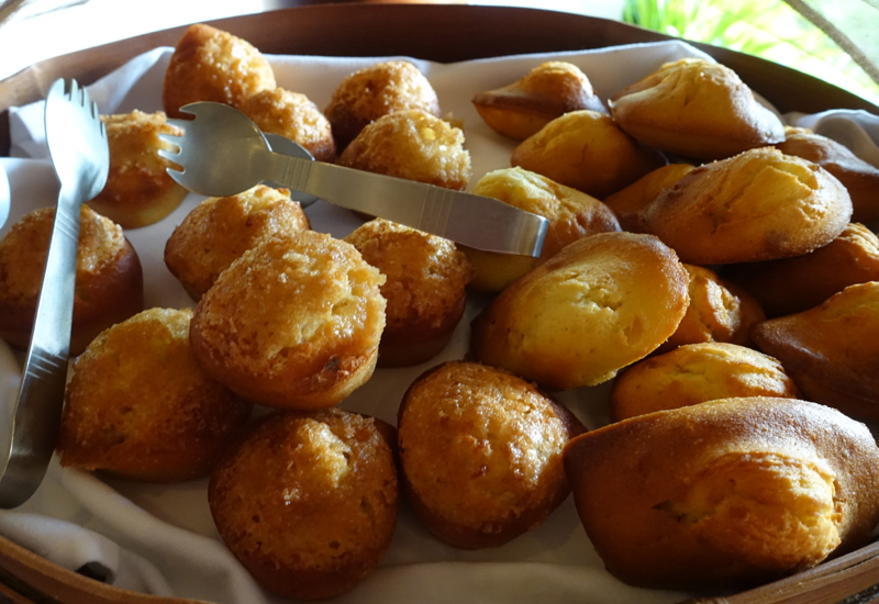 Financiers and Madeleines, Four Seasons Bora Bora Breakfast