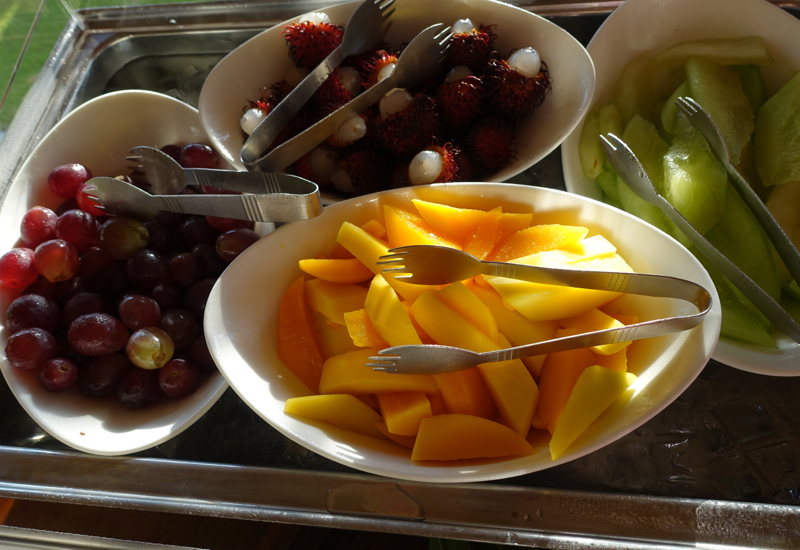 Breakfast Fruit, Four Seasons Bora Bora Restaurant Review