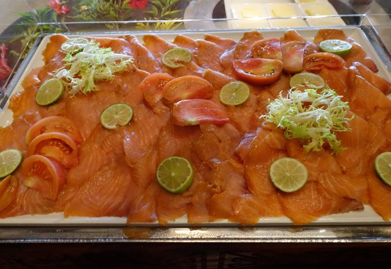 Smoked Salmon, Breakfast Buffet at Four Seasons Bora Bora