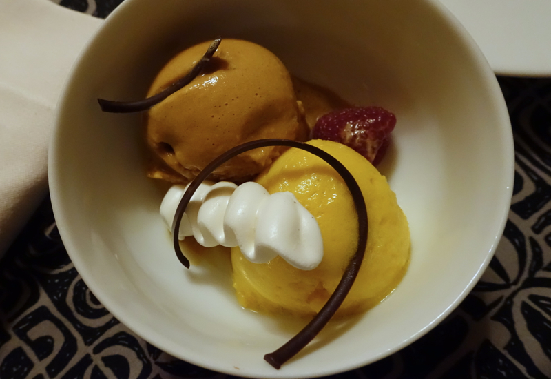 Passion Fruit Sorbet and Salted Caramel Ice Cream, Four Seasons Bora Bora