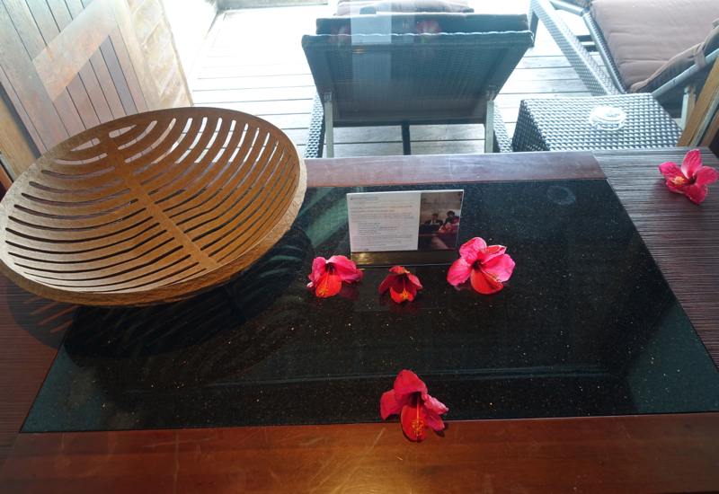 Entrance Hall Table, InterContinental Bora Bora Thalasso Review